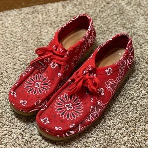 Supreme Clarks Wallaby Red Bandanna Shoe